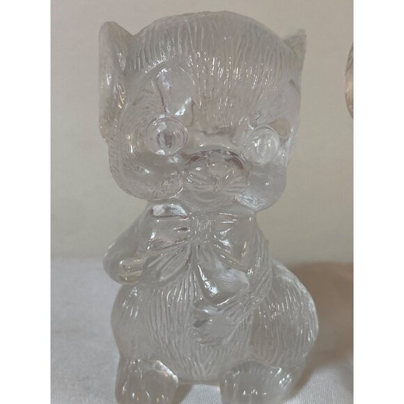 Mice Bows Salt Pepper Shakers Andromorphic Lucite Hard Clear Acrylic Hong Kong - Picture 5 of 8